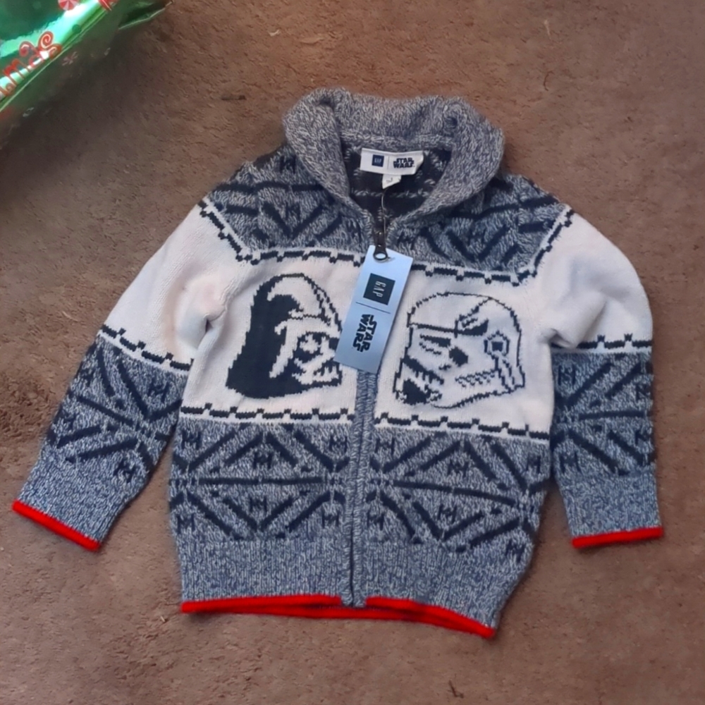 3 years Toddler StarWars Storm Troopers Zip Up Sweater NWT Baby Gap